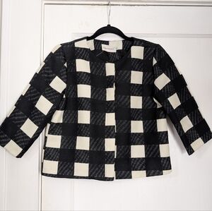 Supermarket 100% Cotton Black & White Check Boxy Jacket XS/S
